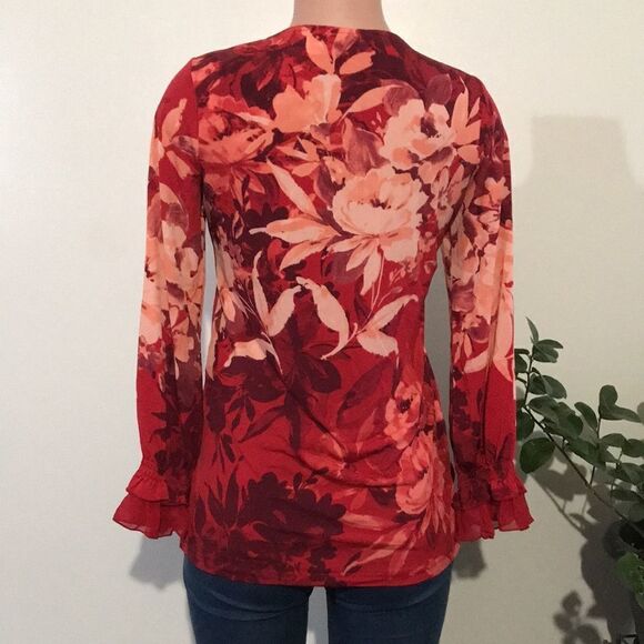 Susan Graver Printed Liquid Knit Embellished Tunic - Picture 6 of 7